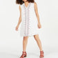 Style & Co Women's Embroidered Tassel Tie Dress White Size XX-Large