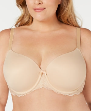 Inc International Concepts Women's Plus Size Lace-Trim Balconette Bra Beige Size 44G