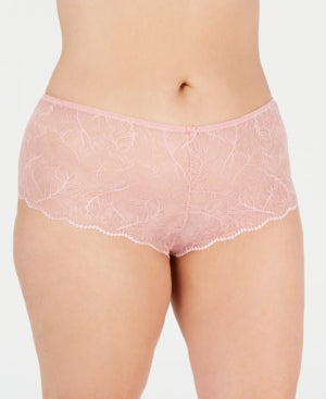 INC Women's Intimates Pink Lace Solid Everyday Boy Short Plus Size 2X