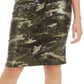 Bar III Women's Sequined Camo Print Skirt Black Size 2XS