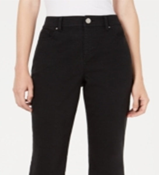 Bar III Women S Marley High-Waist Frayed-Hem Cropped Pants Black Size 14