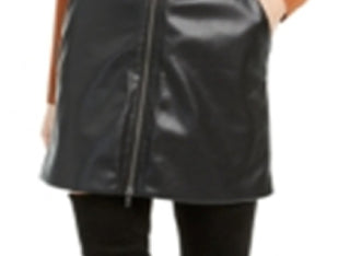 Bar III Women's Faux Leather Mini Skirt Black Size XX-Large