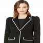 Ralph Lauren Women's Trimmed Cotton Blend Blazer Black Size Small