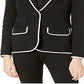 Ralph Lauren Women's Trimmed Cotton Blend Blazer Black Size Small