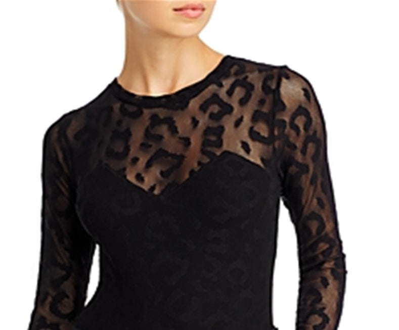Guess Women's Leona Body Negru Top Black Size Large