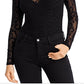 Guess Women's Leona Body Negru Top Black Size Large