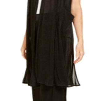 Alfani Women's Pleated Mesh Vest Black Size XL
