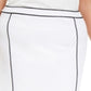 Calvin Klein Women's Plus Contrast Piping Pencil Skirt White Size 20W