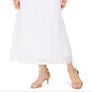 JM Collection Women's Gauze O Ring Skirt White Size Small