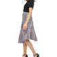 Calvin Klein Women's Velour Sequined MIDI Skirt Silver Size Small