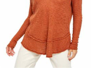 Free People Women's Ocean Air Hacci Top Brown Size X-Large