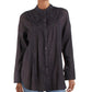 Free People Women's Boho Button Down Tunic Top Blue Size Medium