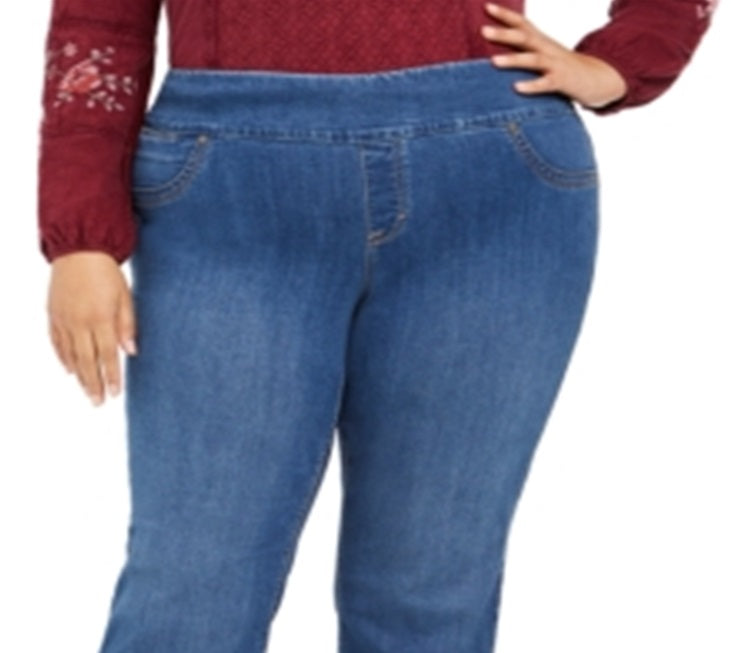 Style & Co. Womens Denim Boot Cut Jeans Blue Size 24W