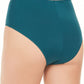 INC Women's High-Waist Mesh Inset Brief Panty Green Size Large