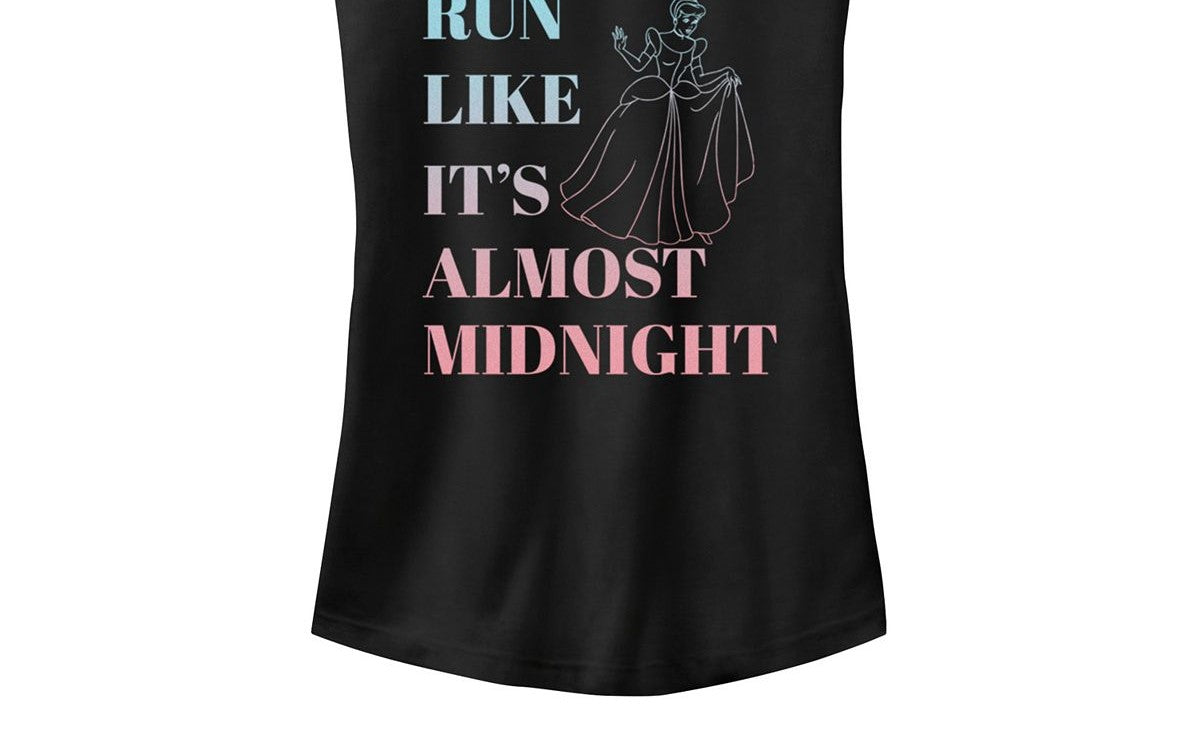 Fifth Sun Juniors' Disney's Cinderella Graphic Tank Girl's Black Size 2XL