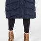 Madden Girl Women's Pocketed Puffer Coat Blue Size Medium
