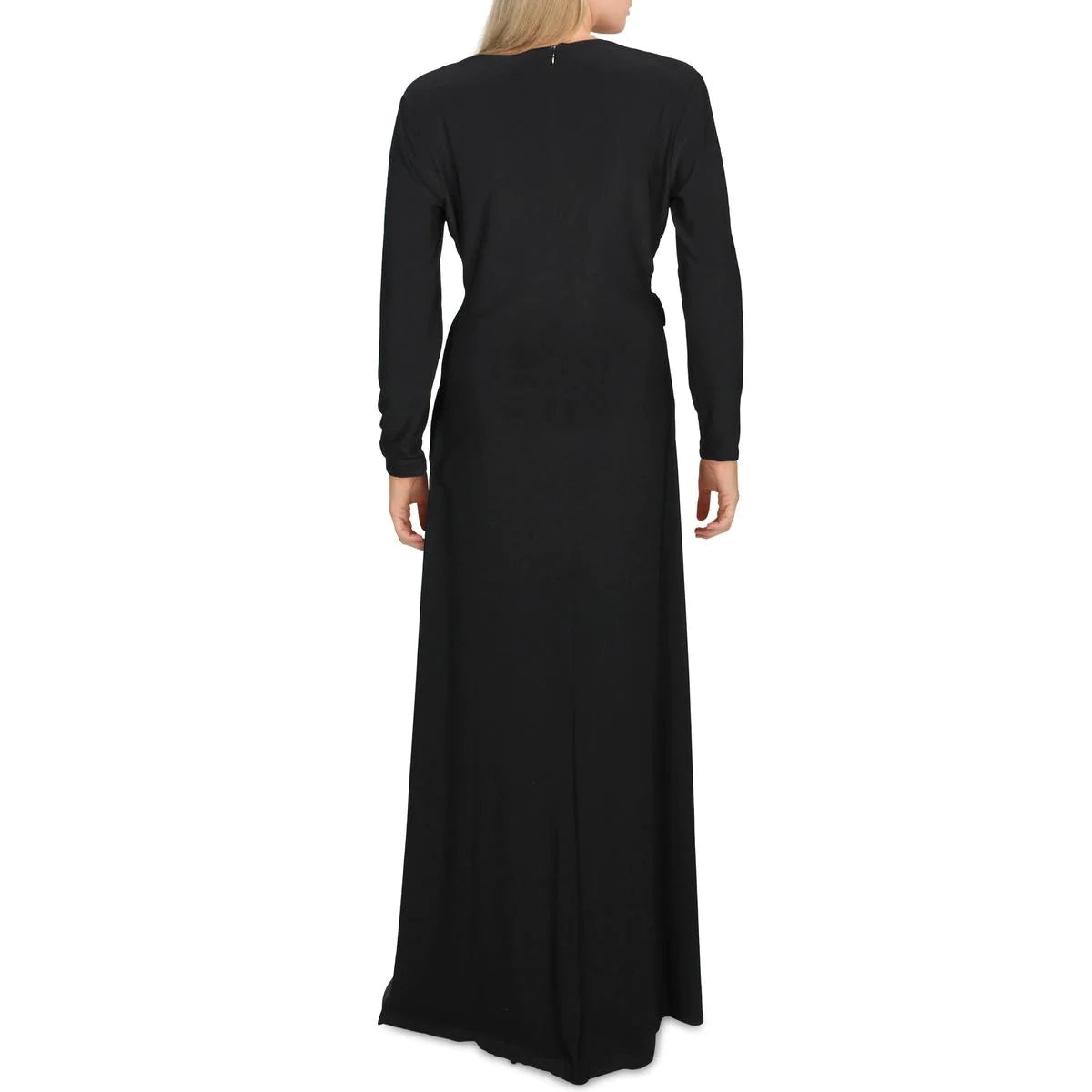 Lauren Ralph Lauren Women's Rowenah Surplice Pintuck Formal Dress  Black Size 6
