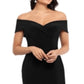 Xscape Women's Cap Sleeve Sweetheart Neckline Full Length Evening Body Con Dress Black Size 6