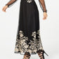 INC International Concepts Women's Embroidered Off the Shoulder Maxi Dress Black Size 10