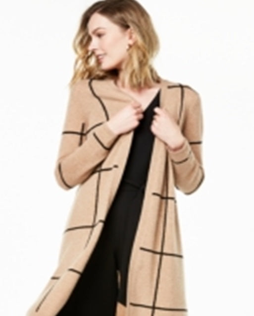 Charter Club Women's Duster Cardigan Brown Size Small