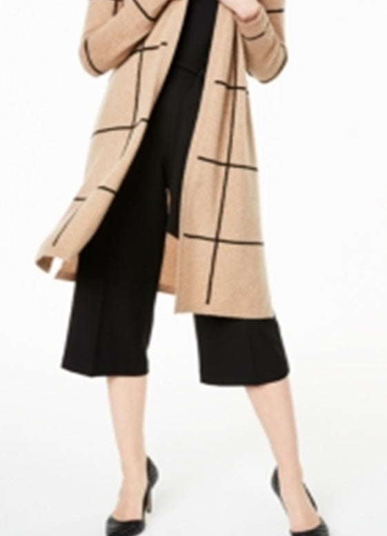 Charter Club Women's Duster Cardigan Brown Size Small