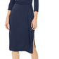INC International Concepts Women's Sheath Leg Slit Surplice Dress Blue Size X-Large