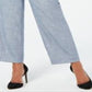 Calvin Klein Women's Pocketed Zippered Tapered Leg Wear to Work Pants Blue Size 14W