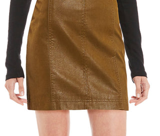 Free People Women's Modern Femme Mini Skirt Brown Size 2