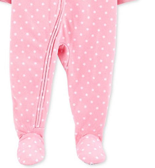 Carter's Girl's Footies Print Light Owl Fleece Footie Pink Size 4T