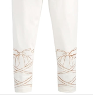Epic Threads Toddler Girl's Ballerina Bow Leggings White Size 4T
