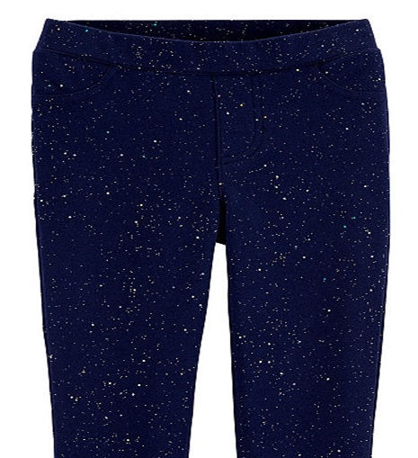 Carters Girl's French Terry Jeggings Blue Size 3T