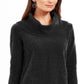 Style & Co Women's Cowlneck Tunic Pullover Sweater Black Size XX-Large