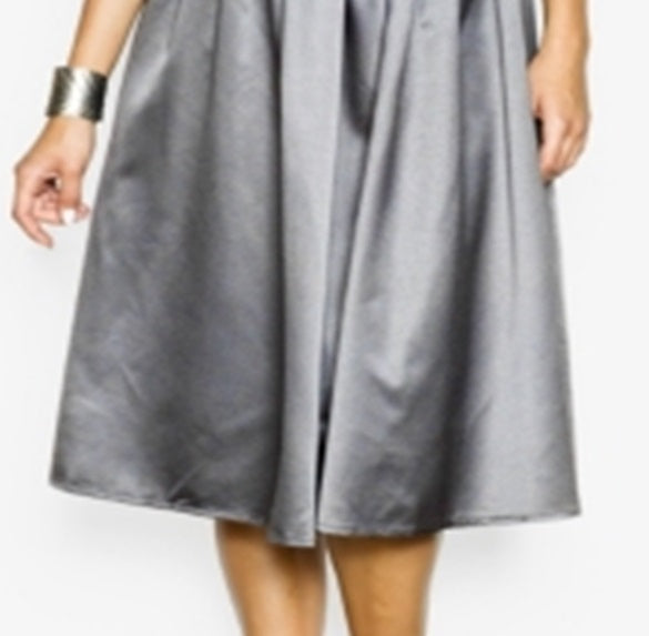 Pink Martini Women's Ballroom Blitz Skirt Silver Size 54