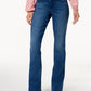 Style & Co Women's Petite Tummy-Control Mid-Rise Bootcut Jeans Blue Size 14