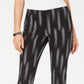 Alfani Women's Printed High Waist Capri Pants Black Size 10 Petite