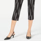 Alfani Women's Printed High Waist Capri Pants Black Size 10 Petite