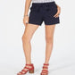Style & Co Women's Comfort Shorts Mid Rise Bow Front Blue Size 16