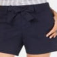 Style & Co Women's Comfort Shorts Mid Rise Bow Front Blue Size 16