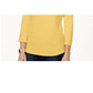 Charter Club Women's Pima Cotton Boat-Neck Button-Shoulder Top  Yellow Size XL