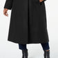Forecaster Women's Plus Fox Fur Trim Hooded Maxi Coat Black Size 18W