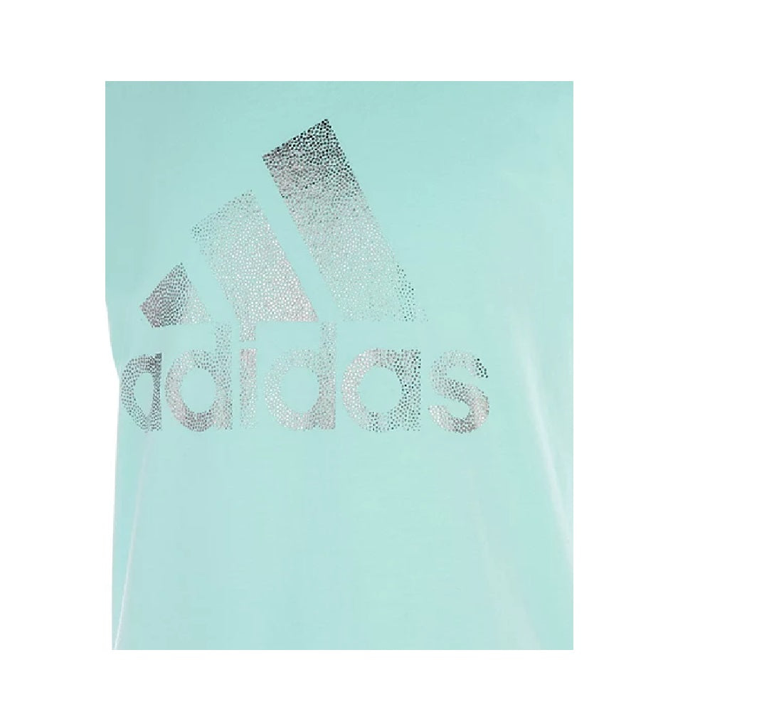 Adidas Little Girls Logo-Print T-Shirt Mint  Size 5