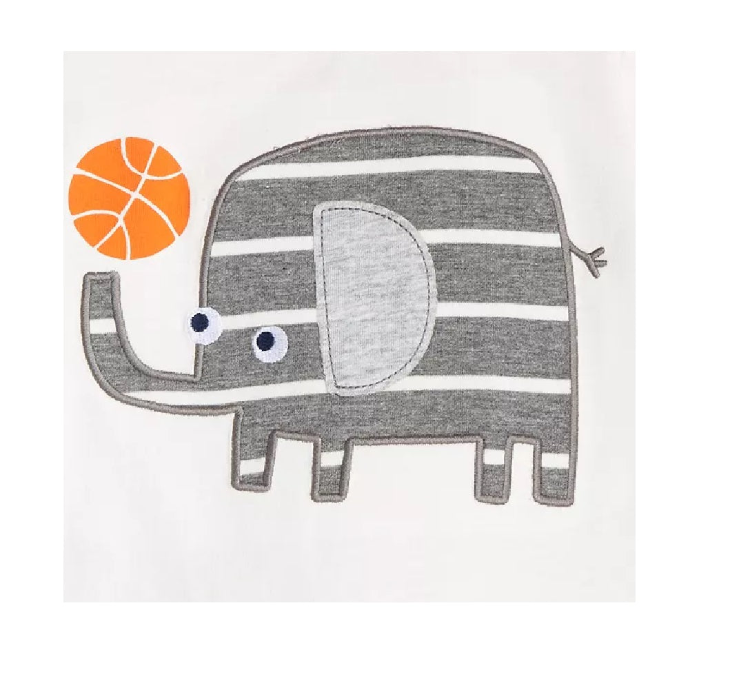 First Impressions Baby Boys Elephant-Print Cotton T-Shirt  Natural Size 12 Months