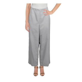 Alfred Dunner Women's Plus Lake Geneva Traditional Fit Crop Pants Gray Size 22W