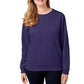 Karen Scott Women's Petite Crewneck Fleece Sweatsh Bright Amethyst Size PXL