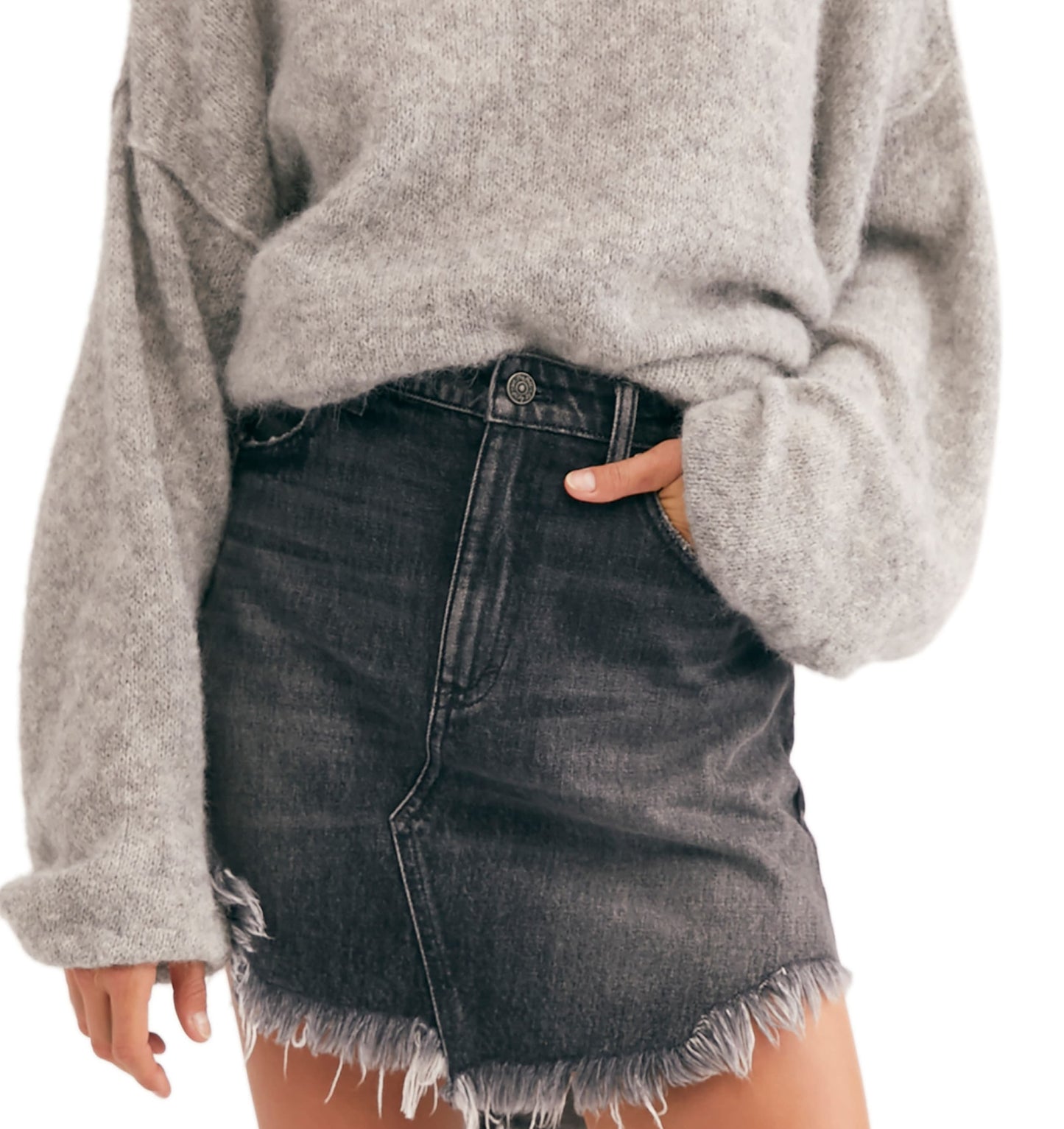 Free People Women's Angelic Pullover Gray Size Small