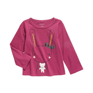First Impressions Baby Girl's Cotton Bunny & Bear T-Shirt Purple Size 18 MOS