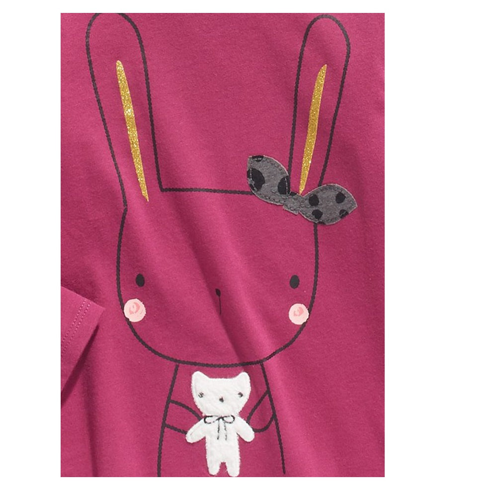 First Impressions Baby Girl's Cotton Bunny & Bear T-Shirt Purple Size 18 MOS