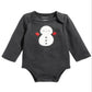 First Impressions Baby Boy's Long Sleeve Snowman Bodysuit Gray Size Newborn