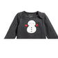 First Impressions Baby Boy's Long Sleeve Snowman Bodysuit Gray Size Newborn