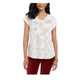 Style & Co Women's  Petite Snowflake-Graphic Top Snowfall Size  PL